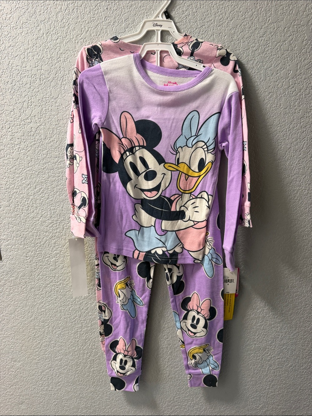 Disney Girls' Minnie & Daisy Lavender and Pink Pajama Set